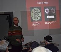 Doctor Mark Seeman
talks to chapter members about Hopewell Indians